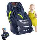 Qanoot Infant Car Seat Travel Bag for Airplane - Durable Gate Check Bag for Car Seats that fits easily on Convertible Car Seats, Infant Carriers & Booster Seats (Hand Carry Bag, Blue)
