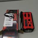 10000mAh Emergency Radio, NOAA Weather Radio with AM/FM, 37000mWh Rechargeable Phone Power, USB/Solar/Hand Crank Charging, LED Flashlight, SOS Alarm, Reading Lamp for Indoor/Outdoor Emergencies (Red-Black)