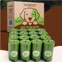 TIKIBOO Dog Poop Bags Refill Rolls 16 Rolls / 240 Counts Unscented For all Dog Size and Cat litter