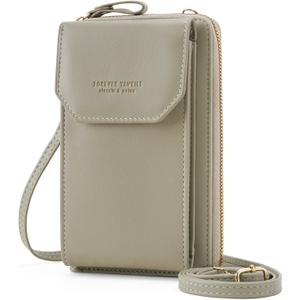 Small Crossbody Bags for Women Trendy Leather Phone Phone Bag Mini Shoulder Bag Wallet with Credit Card Light Green