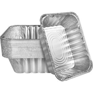 NYHI 9'' x 13 4 Inches Deep Aluminum Foil Pans 20 Pack Durable Disposable Grill Drip Grease Tray Half Size Extra Deep Steam Pan and Oven Buffet Trays Food Containers for Catering Baking Roasting