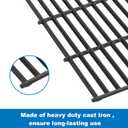 Uniflasy Cast Iron Grill Grate fit Chargriller 1733 Smokin' Champ Charcoal Grill Horizontal Smoker Grates,Cooking grate Replacement Parts for Chargriller Set of 3