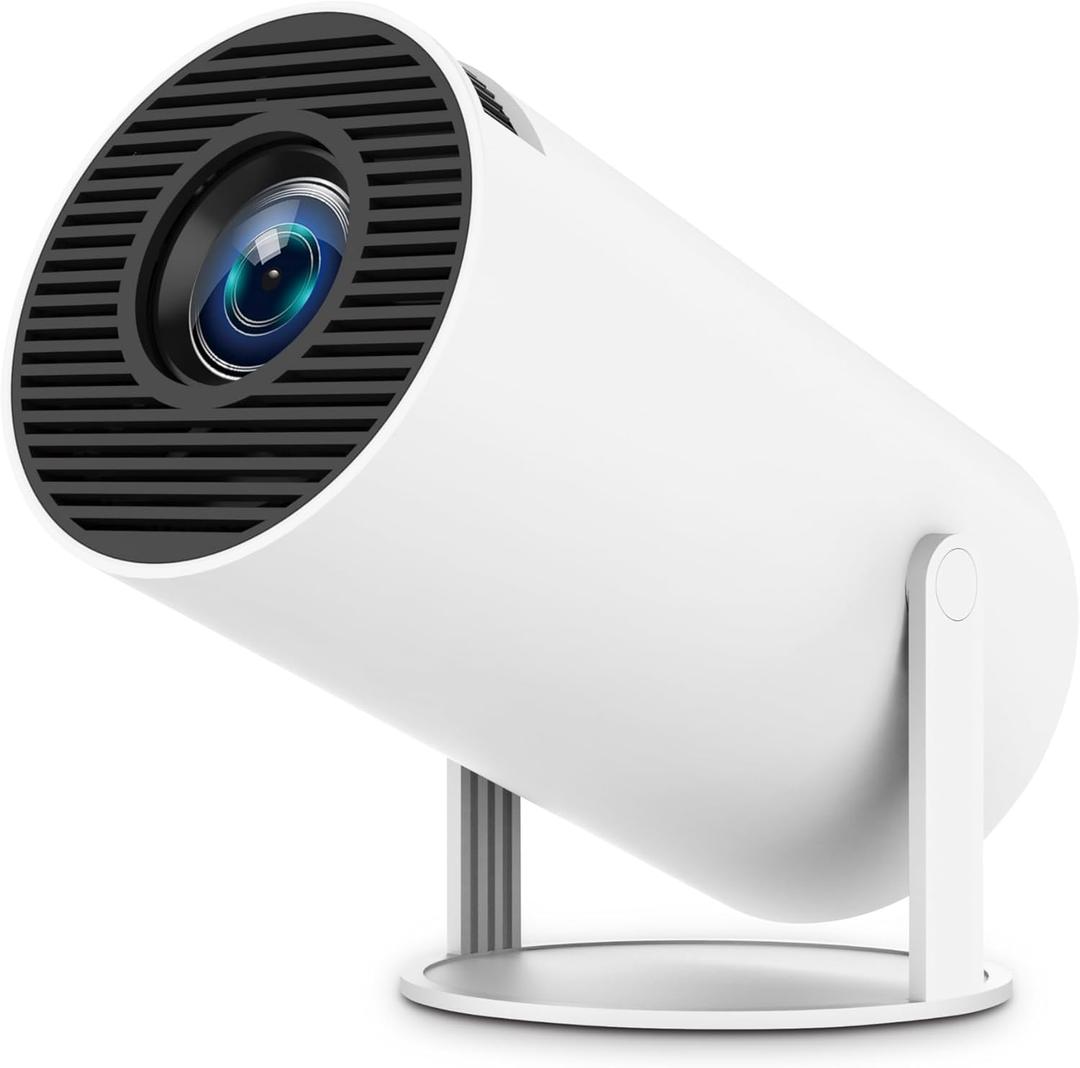 Mini Projector with WIFI 6 and Bluetooth, 4K 1080P Support Portable Projector, Built-in App, Android 11, 150 ANSI, Auto Keystone Correction, 40"-130" Screen Video Projector for Laptop/PC/Smartphone