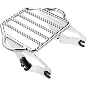 Benlari Chrome Detachable Luggage Rack 2-Up Mounting Rack Compatible for Harley Davidson Touring Road King Street Electra Glide 2009-2024 2021 2020 2019 2018 2017 2016 2015 2014 2013 2012 2011 2023