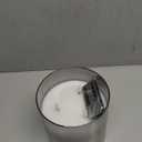 Eywamage 3 Wick Smoke Grey Glass Flameless LED Candle with Remote, Flickering Large Battery Pillar Candle Decor  6" H 6"