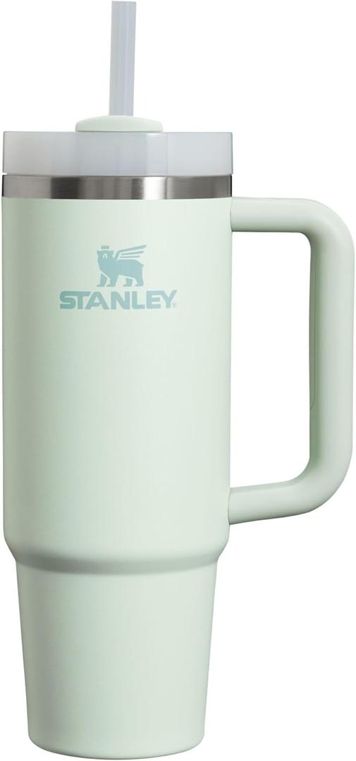 Stanley Quencher H2.0 Tumbler with Handle and Straw 30 oz | Flowstate 3-Position Lid | Cup Holder Compatible for Travel | Insulated Stainless Steel Cup | BPA-Free | Mist (30 Ounces)