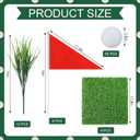 84 Pcs Golf Party Table Decorations Golf Party Centerpieces Supplies Includes 6 Artificial Grass Mats 60 Mini Golfs 6 Flags 12 Artificial Grass for DIY Sports Theme Birthday Parties Decor