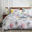 7 Pieces Comforter Sheet Set Queen Size Bed in a Bag Microfiber All Season Soft Colorful Dots Bedding Set (1 Comforter, 2 Pillow Shams, 1 Flat Sheet, 1 Fitted Sheet, 2 Pillowcases) Queen