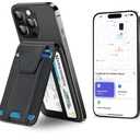 TopMade for Magsafe Wallet, Works with Apple Find My, Strongest Magnetic Wallet for iPhone 17/16/15/14/13/12 Series, Magnetic Card Holder with Adjustable Stand, RFID Blocking, 9 Cards Holder, Black