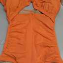 SHAPSHE Women's Tummy Control Swimsuit One Piece Slimming Bathing Suit Cutout Tie Knot Front Bikini Push Up Swimwear (Large, Orange)