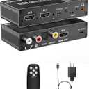 HDMI Switch eARC Audio Extractor, 4K@60hz HDMI Audio Splitter with Remote, Support 7.1 Channel Audio/Optical Toslink SPDIF/Coaxial Converter HDR (Black)