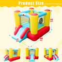 WELLFUNTIME Inflatable Bouncy Castle & Bounce House Slide, Kids Jumping Castle with Blower, 100x77x63 Inch