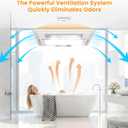 Premium Bathroom Vent Fan | Powerful Exhaust Fan with Light | Multi-Functional Ventilation System for Home Bathrooms | Quiet 30dB Operation, Energy-Efficient Design & Easy Installation