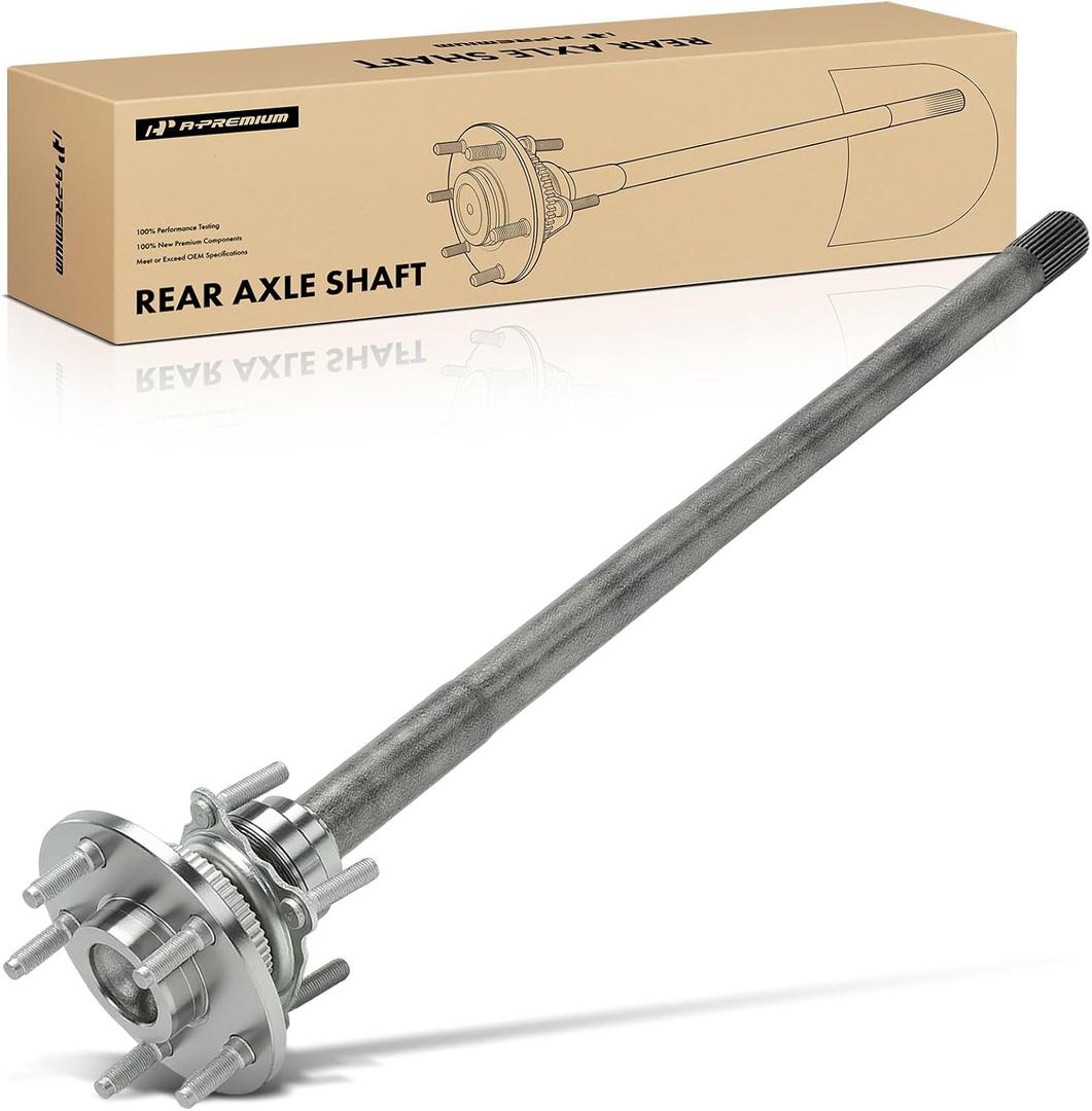 A-Premium Rear Left Axle Shaft Assembly w/Axle Bearing and Seal Compatible with Jeep JK Series Wrangler 2007-2017 Rubicon or Unlimited Rubicon, Wrangler JK 2018 Rubicon or Unlimited Rubicon, 3.6L 3.8L