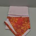 Likiyol Christmas Tablecloth 60 Inch Round, Gold Snowflake & Red Buffalo Plaid Table Cover for Winter, Waterproof for Kitchen & Dining, Holiday