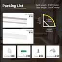 10-Pack V Shape LED Channel with Milky White Diffuser, 3.3ft/1M Silver Aluminum Channel for LED Strips, Angled LED Strip Diffuser Track Profile for Under Cabinet Lighting