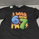 I was 6 Now I'm 7 Year Old Birthday 67 Meme for Kids Boys T-Shirt