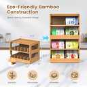 Teamkio Canned Cat Food Organizer, Bamboo Can Organizer for Pantry, 2 Tier Stackable Can Storage Rack Ideal for 36 Cans Wet Cat Food Organizer (FIFO)