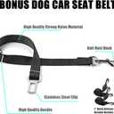 AULDEY Dog Car Seat Cover, Waterproof with Mesh Window and Storage Pocket, Durable Scratchproof Nonslip Dog Car Hammock with Universal Size Fits for Cars/Trucks/SUV