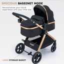 Accombe 2 in 1 Baby Stroller, Convertible Bassinet Pushchair for Infants and Newborns 0-36 Months