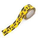 4 x Huakaile Watch Your Step Caution Tape 1.97in x 16.4Ft, Non Skid Tape Yellow Black Waterproof, Anti-Slip High Traction Safety Grip Tape for Stairs Steps Ladder, Indoor Outdoor Treads (A)