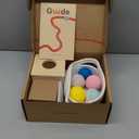 Tiny Land Montessori Toy Set for Babies 7-9 Months Senser Play Kit - 5-in-1 Wooden Learning Toys with Object Permanence Box, Sensory Ball, Stacking Cups and Mirror Puzzle, Body Board Book