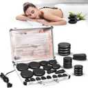 Hot Stones Massage Set, 18 Pcs Basalt Hot Stones with Heater Kit, Massage Stones for Professional or Home spa, Relaxing, Healing, Pain Relief