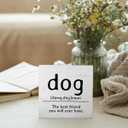 4 x Mtrgdn Dog Decorations for The Home Table Shelf Wood Box Sign,Gifts for Dog Mom Dog Lovers Owner,Farmhouse Rustic Wood Block Plaque for Office Desk Decor,Dog Definition Decor Christmas Birthday Gifts