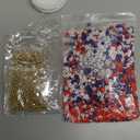 Ferraycle 5700 Pcs Fall Halloween Clay Beads Set Christmas Clay Beads Holiday DIY Jewelry Making Kits for Bracelet Necklace Earring(Red, Blue, White)