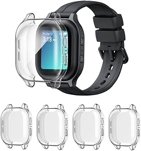 Valband 4 Packs Screen Protector Compatible with Gabb Watch 2/1 Ultra Slim Soft Full Cover Case for Gabb Kids Watch,(NOT Compatible with Gabb Watch 3e/3), Set of 3