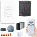 Humpptom Fan Remote Control Kit, Universal Smart WiFi Ceiling Fan Remote Control Kit, Compatible with Alexa, Google Assistant, for Hunter/Harbor Breeze/Westinghouse/Honeywell