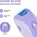 KEMEI 4-in-1 Womens Hair Epilator, Suitable for Body Hair on the Face, Legs, Arms, Underarms and Bikini Line, 2-Speed Adjustment, Built-in Lighting, USB Charging
