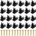 Blulu 24 Pcs Anti Climb Fence Spikes Intruder Deterrent Fence Wall Security Spikes for Outdoor Thief Bird Squirrel Raccoon Snake Cat Deterrent Garden Roofs Home Security (Black)