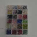 Colle 24 Colors 1200Pcs Natural Chips Stone Beads Multicolor 5mm to 8mm Irregular Gemstone Healing Crystal Loose Rocks Bead Bulk Hole Drilled DIY Jewelry Making Craft for Bracelet Necklace Earrings