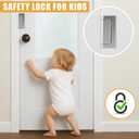 Door Reinforcement Lock Withstands 800lbs Strong Alloy Home Security Door Lock with 8 Screws, Child Safe & Easy 5-Min Install, Quick Emergency Release for Ladies, Elderly & Home Protection