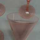 Liacere Martini Glasses Set of 6-11 oz Pink Plastic Martini Cocktail Glasses with Stem-Reusable Cocktail Glasses for Bar,Margarita,Whiskey,Gin,Tequila,BPA-Free, Dishwasher-Safe