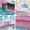 JOSEN Pool Floats Adult, Inflatable Tanning Pool - Extra Large Pool Floats for Adults Heavy Duty, Round Pool Rafts, River Lake Floaties Water Floats with Cup Holders (Pink White)