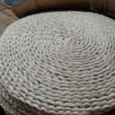 Barydat 12 Pcs Floor Cushions Round Large Pillow Seating Meditation Floor Pillow Boho Natural Woven Seat Cushion Japanese Tatami Cushion for Yoga Room Balcony Chair Pad, 15.75 Inch