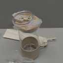 Pandaloo Glass Cups With Lids and Straws -20 Fl Oz- Perfect Size Iced Coffee Cup - Smoothie Cup With Bamboo Lid and On the go Lid (Creamy Mushroom, 1 Count (Pack of 1)