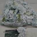FLORRALIA Fake Blue Hydrangea Artificial Flowers - Faux Silk Hydrangeas Flowers Heads with Stems Real Touch for Home Wedding Party Table Decor(Light Blue)