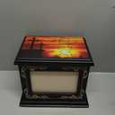 Cremation Urns for Human Ashes Adult Male or Female, Funeral Memorial Urns for Ashes with Photo Frame, Wooden Urns Box and Casket for Men Women, Burial Urn for Adults Up to 200 IBS