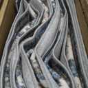 4x10 Wide Hallway Runner Rug - Washable Runner Rugs with Non Slip Backing Low Pile Carpets for Kitchen Bathroom Stain Resistant Carpet for Entry Living Room Dining Room Thin Floor Mat 4x10 Blue