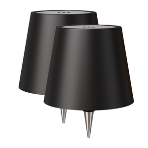 Nulmvic 2 Pack Wireless LED Wine Bottle Lamp with Stopper  3 Color Stepless Dimming Rechargeable Touch Lights for Liquor Bottles  Black