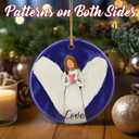 3 x Love Angel Christmas Ornament, Dodosky 2.8in Ceramic Angel Ornaments, Xmas Decor, Christmas Tree Ornaments, Xmas Decorations for Tree, Holiday Ornament, Christian Gifts, Religious Spiritual Gifts