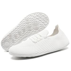 YOSFDC Summer Slippers for Women Barefoot Zero Drop Shoes Women Outdoor Walking Tennis Slip On Workout Sports Running Shoes Casual Breathable Soft House Sneakers for Women,White Size 8.5