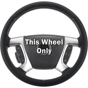 Steering Wheel Cover for Chevy Silverado 1500 GMC Sierra 1500 2007-2013/2500 3500 Chevrolet Tahoe Suburban Yukon (Yukon XL) 2007-2014/ Traverse 2009-2017/ GMC Sierra 2500HD 3500HD 2008-2014