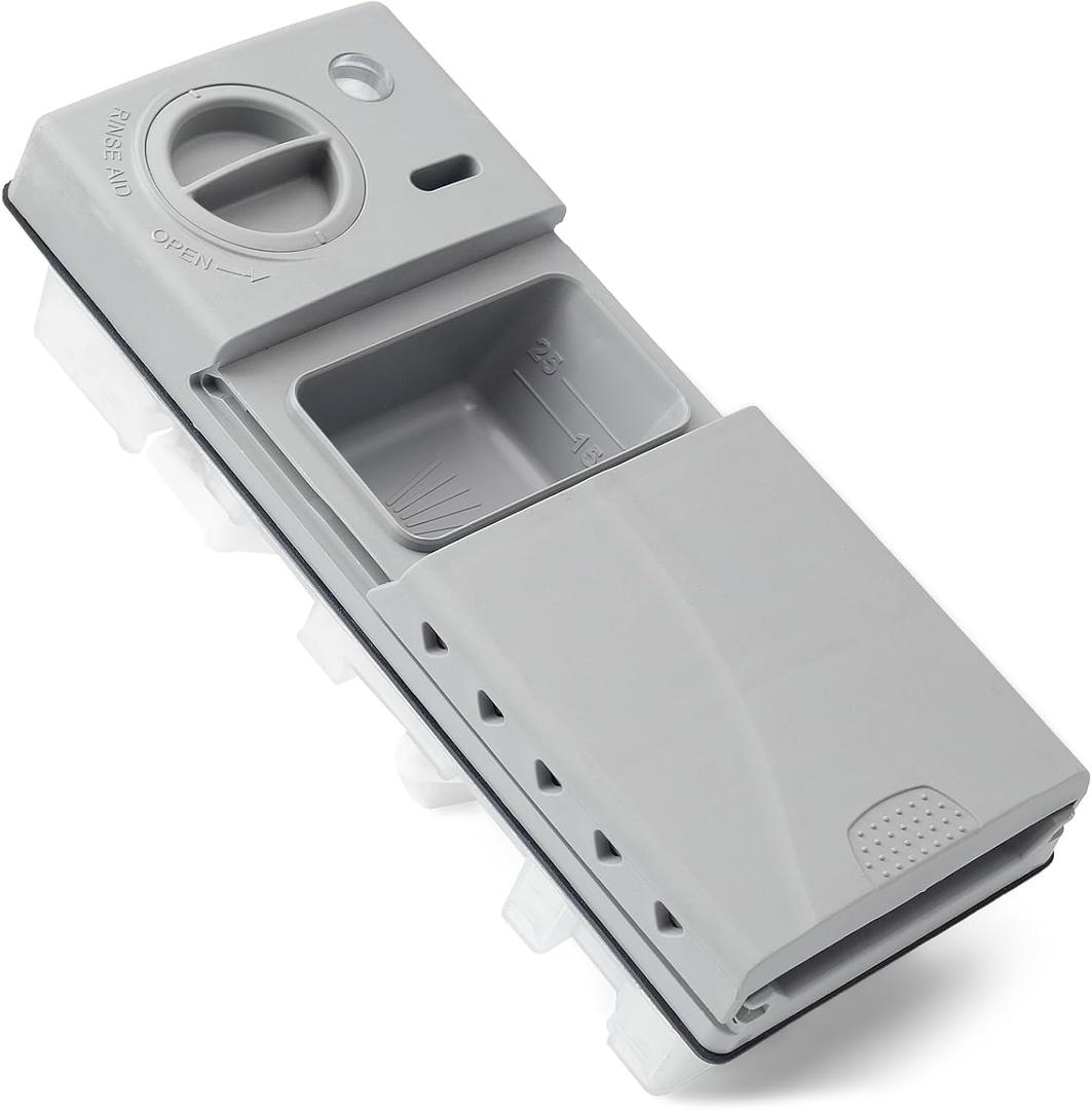 DD59-01002A Dishwasher Detergent Rinse Aid Dispenser Assembly with Cover Compatible with Samsung Parts Replace AP5917191 113136 4000942 PS9606363 PD00038960 EAP9606363