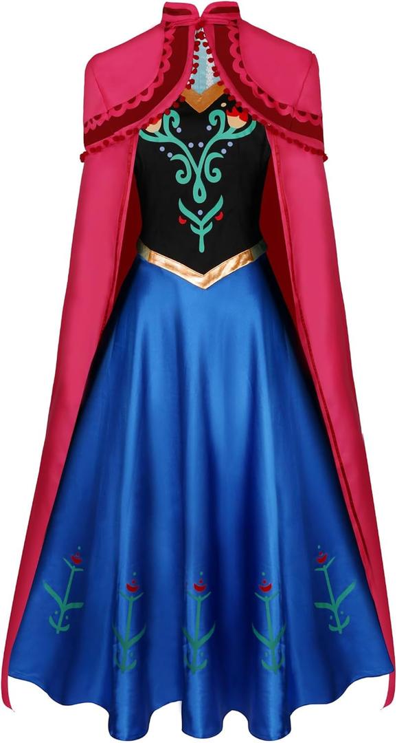 Tinyones Princess Dress Adult Women's Luxury Princess Adult Costume Cosplay Halloween Costume with Cloak (Medium)