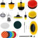 48 Pcs Drill Brush Attachments Set, Scrub Pads & Sponge & Wire Brush for Drill, Power Scrubber Brush with Extend Long Attachment, Drill Scrubber Brush Kit for Bathroom, Floor, Car, Grout