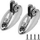 YANYUCB Bimini Top Quick Release Deck Hinge 316 Stainless Steel Boat Side Mount Swivel Hinge with Screws